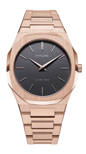 D1 Milano Ultra Thin Grey Dial Gold Steel Strap Watch for Men - D1-UTBJ08 Authentic Buy Shop Now