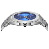 D1 Milano Ultra Thin Blue Dial Silver Steel Strap Watch for Men - D1-UTBJ09 Authentic Buy Shop Now