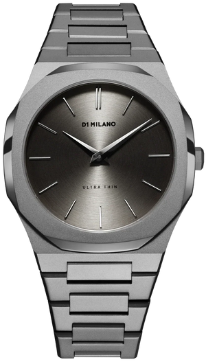 D1 Milano Ultra Thin Anthracite Gray Dial Gray Steel Strap Watch for Men - D1-UTBJ22 Authentic Buy Shop Now