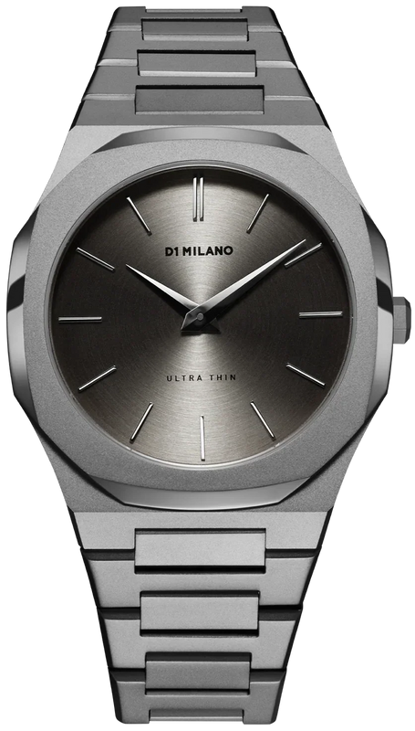 D1 Milano Ultra Thin Anthracite Gray Dial Gray Steel Strap Watch for Men - D1-UTBJ22 Authentic Buy Shop Now
