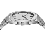 D1 Milano Ultra Thin Linen White Dial Silver Steel Strap Watch for Unisex - D1-UTBJ23 Authentic Buy Shop Now
