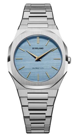D1 Milano Ultra Thin Blue Dial Silver Steel Strap Watch for Women - D1-UTBL17 Authentic Buy Shop Now