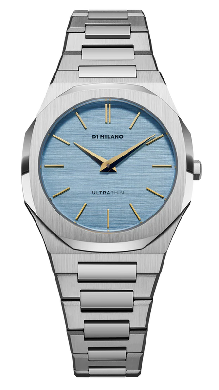 D1 Milano Ultra Thin Blue Dial Silver Steel Strap Watch for Women - D1-UTBL17 Authentic Buy Shop Now