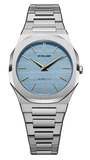 D1 Milano Ultra Thin Blue Dial Silver Steel Strap Watch for Women - D1-UTBL17 Authentic Buy Shop Now
