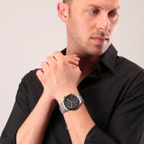 Maserati Triconic Chronograph Black Dial Silver Steel Strap Watch For Men - R8873639002 Buy Now By Maserati