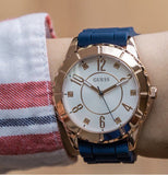 Guess Marina Multifunction White Dial Blue Rubber Strap Watch for Women - W1025L4 Buy Now By Guess