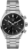 Tag Heuer Carrera Chronograph Black Dial Silver Steel Strap Watch for Men - CBN2010.BA0642 Buy Now By Tag Heuer