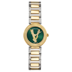 Versace Virtus Quartz Green Dial Two Tone Steel Strap Watch For Women - VET300821 Buy Now By Versace