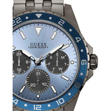 Guess Odyssey Quartz Blue Dial Gunmetal Steel Strap Watch For Men - W1107G5 Buy Now By Guess