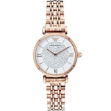 Emporio Armani T-Bar Gianni Crystal Pave Dial Rose Gold Steel Strap Watch For Women - AR11244 Buy Now By Emporio Armani