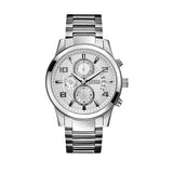 Guess Exec Quartz Silver Dial Silver Steel Strap Watch for Men - W0075G3 Buy Now By Guess