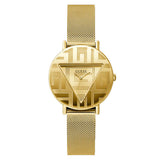 Guess Iconic Quartz Gold Dial Gold Mesh Bracelet Watch For Women - GW0527L2 Buy Now By Guess