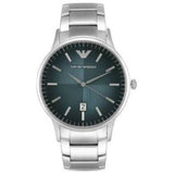Emporio Armani Renato Quartz Blue Dial Silver Steel Strap Watch For Men - AR11182 Buy Now By Emporio Armani