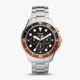 Fossil FB-03 Chronograph Black Dial Silver Steel Strap Watch for Men - FS5768 Buy Now By Fossil