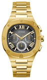 Guess Headliner Multifunction Black Dial Gold Steel Strap Watch For Men - GW0572G2 Buy Now By Guess