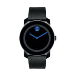 Movado Bold TR90 Black Dial Black Leather Strap Watch For Men - 3600307 Buy Now By Movado