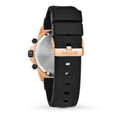 Bulova Marine Star Chronograph Black Dial Black Rubber Strap Watch for Men - 98B104 Buy Now By Bulova