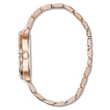 Bulova Crystal Collection Silver Dial Rose Gold Steel Strap Watch for Women - 98L229 Buy Now By Bulova
