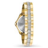 Bulova Crystal Collection Silver Crystal Dial Gold Steel Strap Watch for Women - 98L228 Buy Now By Bulova
