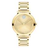 Movado Bold Yellow Gold Dial Yellow Gold Steel Strap Watch For Women - 3600085 Buy Now By Movado