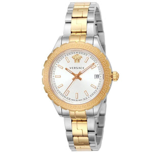 Versace Hellenyium Silver Dial Two Tone Steel Strap Watch for Women - V12030015 Buy Now By Versace