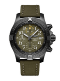 Breitling Avenger Chronograph 45mm Green Dial Green Nylon Strap Watch for Men - V13317101L1X1 Buy Now By Breitling