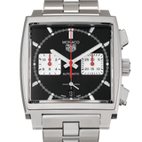 Tag Heuer Monaco Automatic Chronograph Black Dial Silver Steel Strap Watch for Men - CBL2113.BA0644 Buy Now By Tag Heuer