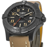 Breitling Avenger Automatic GMT 45 Black Dial Brown Nylon Strap Watch for Men - V32395101B1X1 Buy Now By Breitling