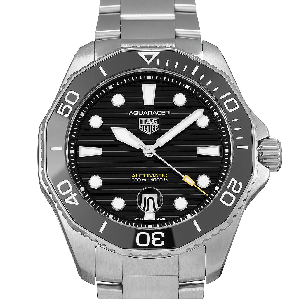 Tag Heuer Aquaracer Professional 300 Automatic Black Dial Silver Steel Strap Watch for Men - WBP201A.BA0632 Buy Now By Tag Heuer