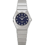 Omega Constellation Manhattan Quartz Diamonds Blue Dial Silver Steel Strap Watch for Women - 131.10.25.60.53.001 Buy Now By Omega
