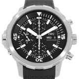 IWC Aquatimer Chronograph Black Dial Black Leather Strap Watch for Men - IW376803 Buy Now By IWC