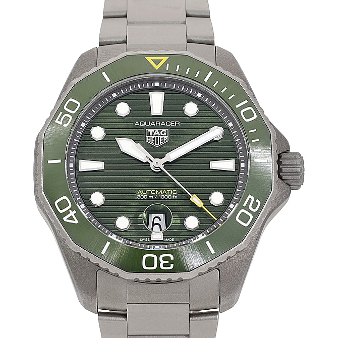 Tag Heuer Aquaracer Professional 300 Automatic Green Dial Silver Steel Strap Watch for Men - WBP208B.BF0631 Buy Now By Tag Heuer