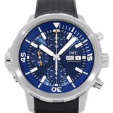 IWC Aquatimer Automatic Chronograph 44mm Blue Dial Black Rubber Strap Watch for Men - IW376805 Buy Now By IWC