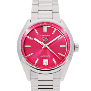 Tag Heuer Carrera Date Automatic 18K Pink Dial Silver Steel Strap Watch for Women - WBN2313.BA0001 Buy Now By Tag Heuer