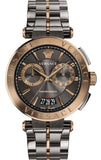 Versace Aion Chronograph Black Dial Grey Steel Strap Watch for Men - VBR050017 Buy Now By Versace