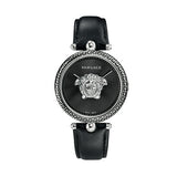 Versace Palazzo Empire Black Dial Black Leather Strap Watch for Women - VCO060017 Buy Now By Versace