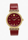 Versace Greca Meander Red Dial Red Leather Strap Watch for Women - VELW00320 Buy Now By Versace