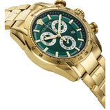 Versace V-Ray Chronograph Quartz Green Dial Gold Steel Strap Watch For Men - VE2I00621 Buy Now By Versace
