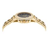 Versace Greca Action Chronograph Black Dial Gold Steel Strap Watch For Men - VE3J00622 Buy Now By Versace