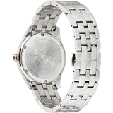 Versace Greca Time Quartz Black Dial Silver Steel Strap Watch For Men - VE3K00322 Buy Now By Versace