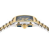 Versace Dominus Chronograph Blue Dial Two Tone Steel Strap Watch For Men - VE6H00723 Buy Now By Versace