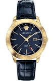 Versace Univers Navy Blue Dial Navy Blue Leather Strap Watch for Men - VEBK00318 Buy Now By Versace