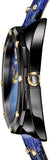 Versace Shadov Quartz Black Dial Blue Leather Strap Watch for Men - VEBM00418 Buy Now By Versace