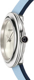 Versace V Flare Silver Dial Blue Leather Strap Watch for Women - VEBN00118 Buy Now By Versace