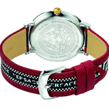 Versace V Circle Silver Dial Two Tone Leather Strap Watch for Men - VEBQ01319 Buy Now By Versace