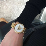 Versace Palazzo Empire Greca White Dial Gold Mesh Bracelet Watch for Women - VEDV00619 Buy Now By Versace