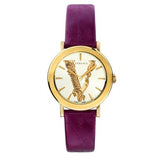 Versace Virtus White Dial Red Leather Strap Watch for Women - VEHC00219 Buy Now By Versace