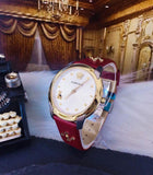 Versace Audrey Quartz Silver Dial Red Leather Strap Watch for Women - VELR00219 Buy Now By Versace