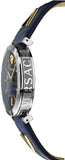 Versace V-Twist Quartz Blue Dial Blue Leather Strap Watch for Women - VELS00119 Buy Now By Versace