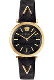 Versace V-Twist Black Dial Black Leather Strap Watch for Women - VELS00619 Buy Now By Versace